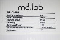 MD.Lab SP-C17.3 компонент -среднечастотные динамики 3 дюйма » Акустика