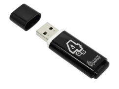 SmartBuy USB Flash 4GB USB 2.0 Glossy черный » Накопители/флешки USB/SD/microSD